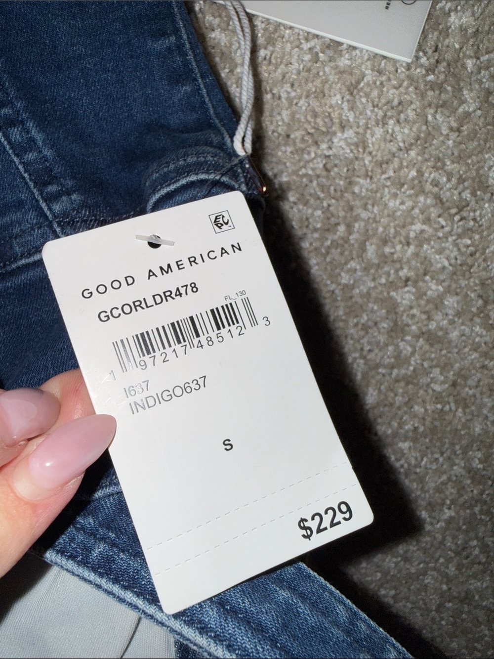 Good American Dark Blue Denim Midi Dress - Picture 6 of 10